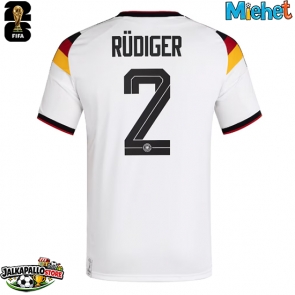 Saksa Antonio Rudiger #2 Kotipaita MM-kisat 2026 Lyhythihainen